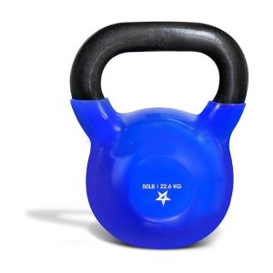 Single blue Yes4All Vinyl Coated Kettlebell