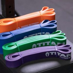 Four Titan Fitness Heavy Resistance Bands