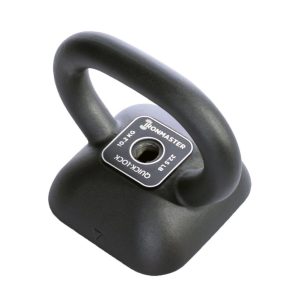 the ironmaster quick lock adjustable kettlebell on a white backdrop