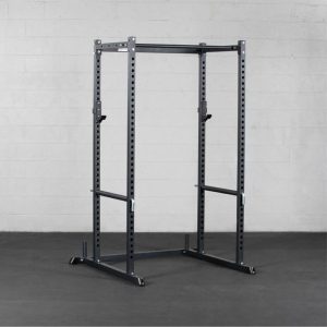 the titan fitness t 2 power rack in a gym on rubber floor