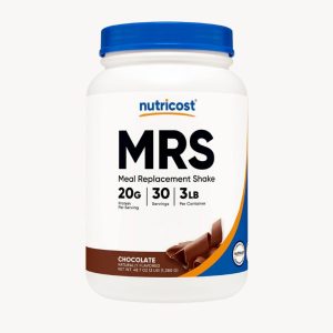 nutricost meal replacement shake on the white background