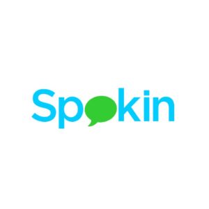 the bright blue spokin logo against a white background