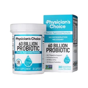 Bottle of Physician's Choice probiotic capsules