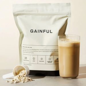 protein powder for muscle gain gainful build muscle customized protein powder with a glass of a shake prepared
