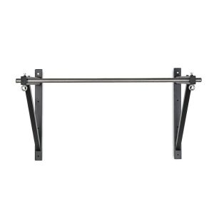 Black and silver Bells of Steel Wall-Mounted Pull-Up Bar mounted