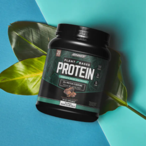 A bottle of protein powder by Onnit.