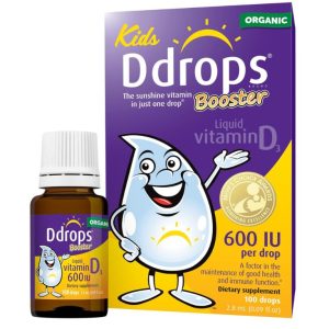 A bottle and box of Kids Vitamin D Drops