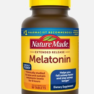 A bottle of Nature Made melatonin