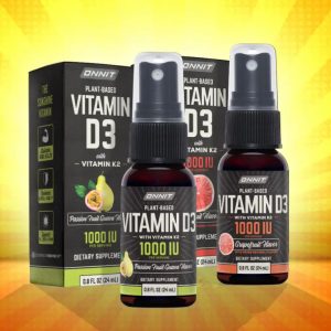Two bottles of Onnit Vitamin D3 Spray.