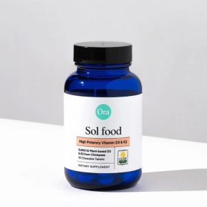 A bottle of Sol food Vitamin D.