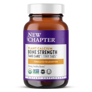 a bottle of new chapter calcium supplement on a white background