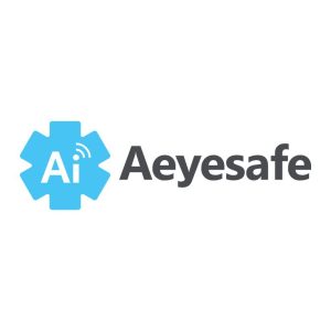 the elderly monitoring system aeyesafe logo on a white background