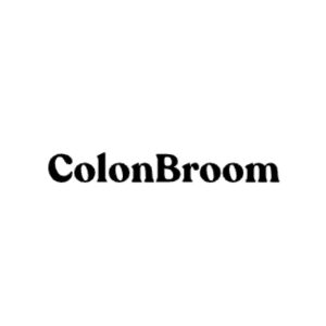 A simple white background with the text "ColonBroom" in bold black font.