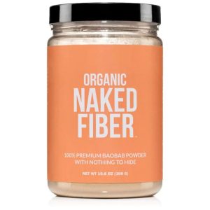 Organic Naked Fiber - 100% Premium Baobab Powder in a 10.6 oz container