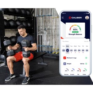 macro tracking app caliber showing app experience for workout formatting