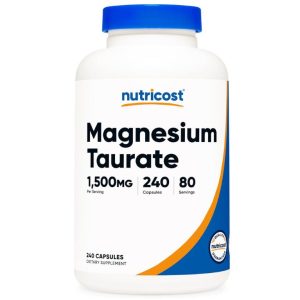 Nutricost Magnesium Taurate 1500 mg dietary supplement capsules
