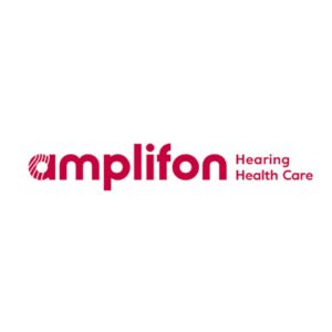 Amplifon Hearing Health Care logo in red text.