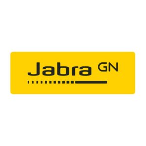 Jabra GN logo with a yellow background and black text.