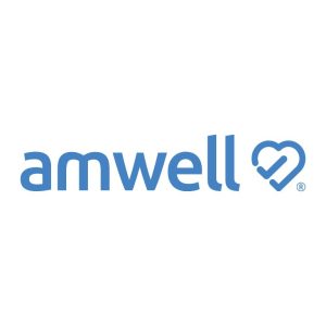 Amwell logo for telehealth services including therapy for kids